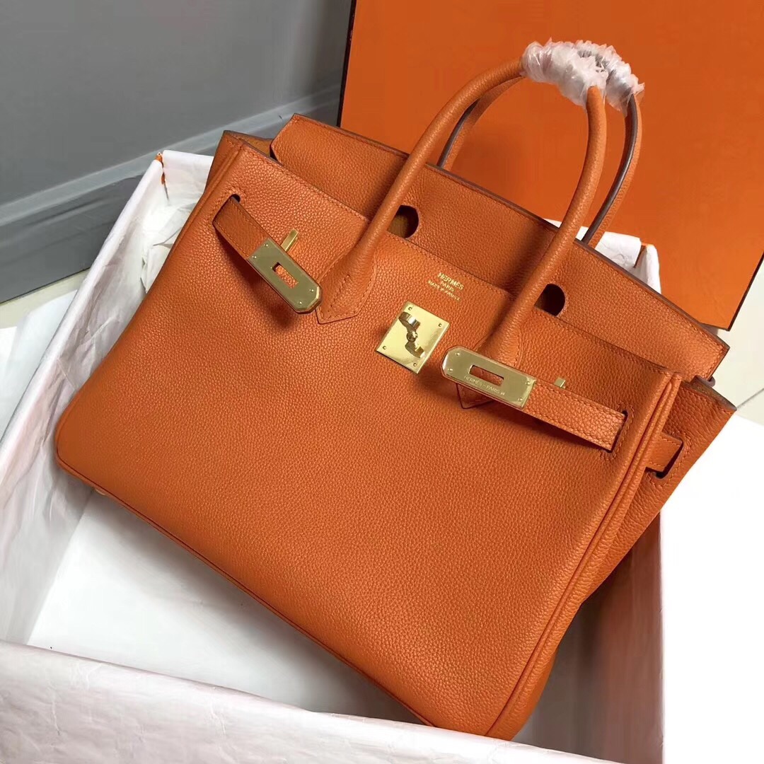 Hermes Birkin 35CM Togo Leather Handbag Orange